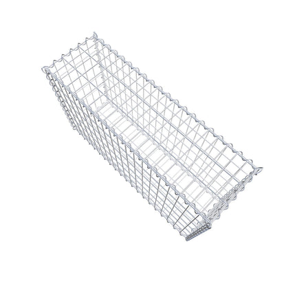 Gabion 100 cm x 60 cm x 30 cm (L x H x D), maskestørrelse 5 cm x 10 cm, spiral