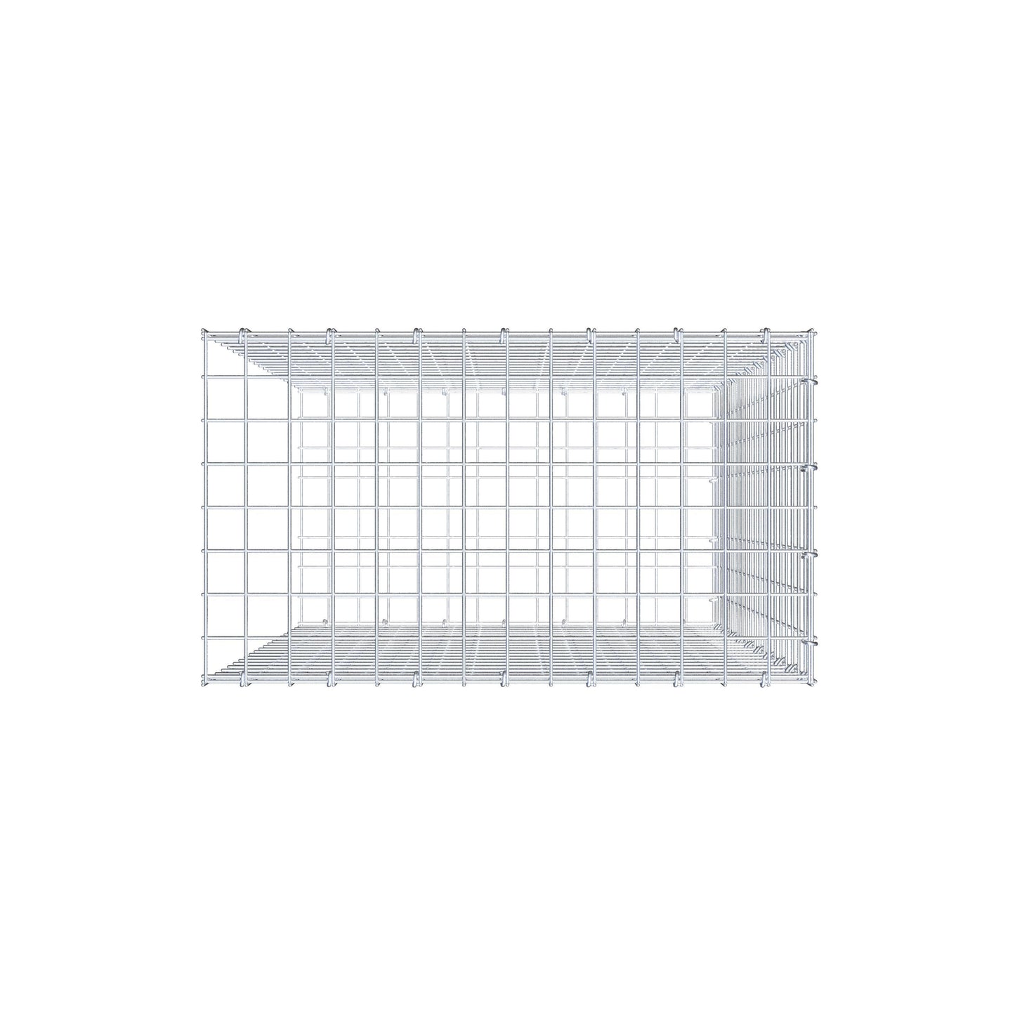 Fourche rapportée type 2 100 cm x 70 cm x 40 cm (L x H x P), mailles 5 cm x 5 cm, anneau C