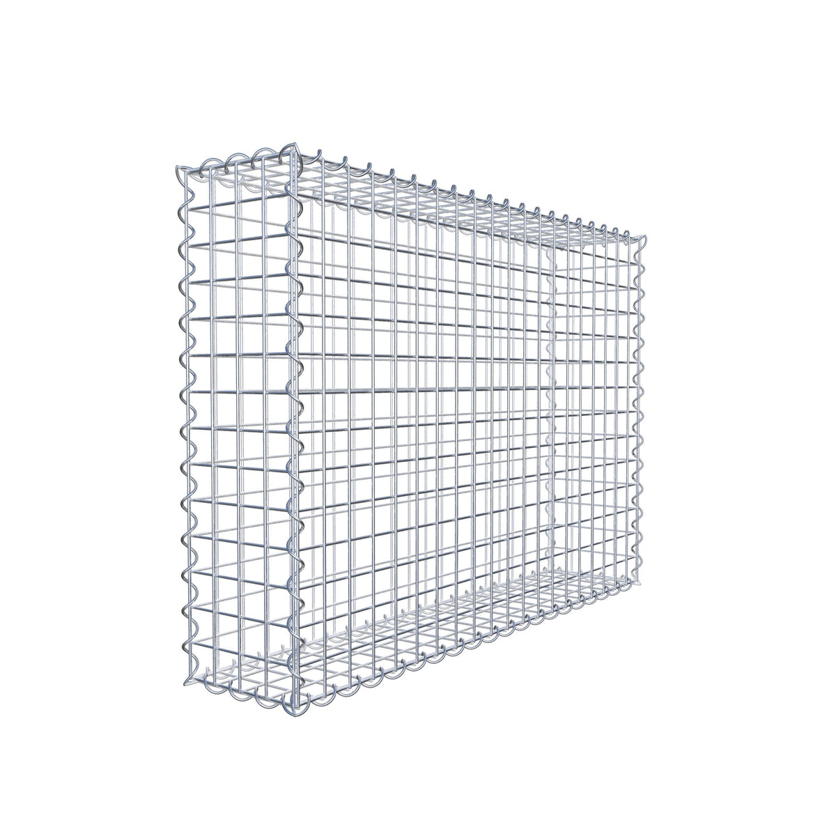 Gabbione 100 cm x 70 cm x 20 cm (L x H x P), maglia 5 cm x 5 cm, spirale