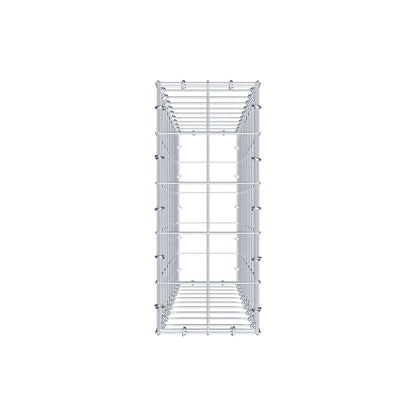 Gabbione 100 cm x 20 cm x 50 cm (L x H x P), maglia 10 cm x 10 cm, anello a C