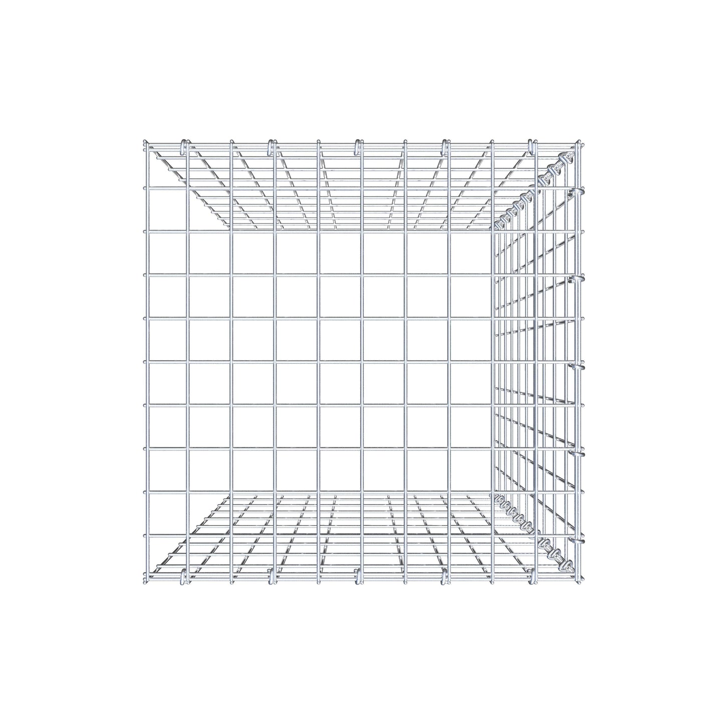 Gavión adicional tipo 4 100 cm x 50 cm x 50 cm (L x A x P), malla 5 cm x 10 cm, anillo en C