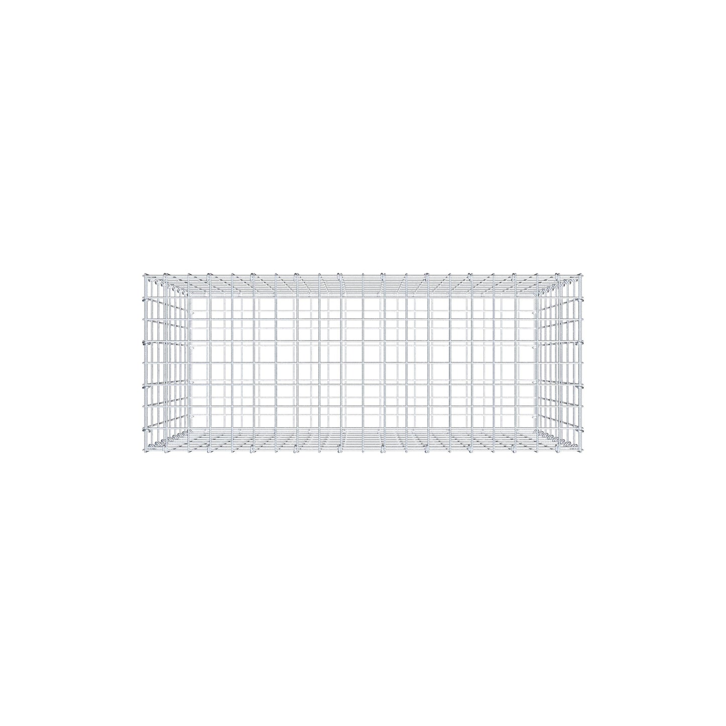 Gabion 100 cm x 80 cm x 40 cm (L x H x D), maskestørrelse 5 cm x 10 cm, C-ring