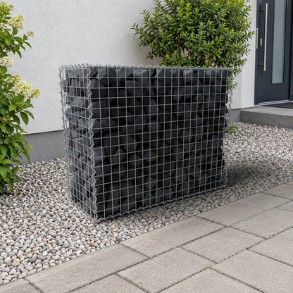 Gabion 100 cm x 80 cm x 40 cm (L x H x D), maskestørrelse 5 cm x 5 cm, spiral