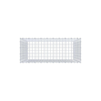 Gabione 100 cm x 100 cm x 40 cm (L x H x T), Maschenweite 5 x 5 cm, Spiralring