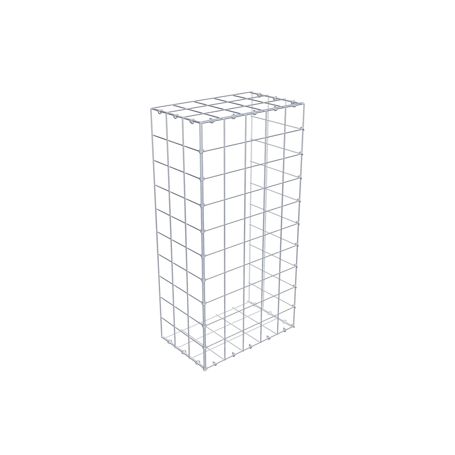 Type 2 oplegkorf 100 cm x 30 cm x 50 cm (L x H x D), maaswijdte 10 cm x 10 cm, C-ring