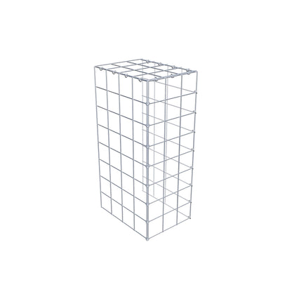 Mounted gabion type 4 80 cm x 40 cm x 30 cm (L x H x D), mesh size 10 cm x 10 cm, C-ring