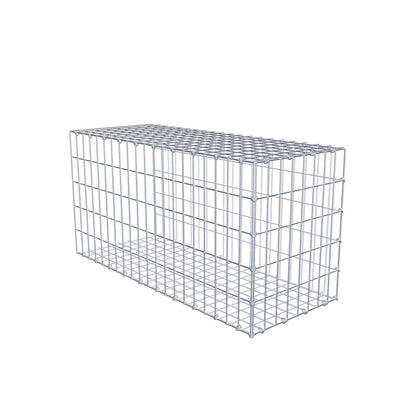 Monteret gabion type 2 100 cm x 50 cm x 40 cm, maskestørrelse 5 cm x 10 cm, C-ring