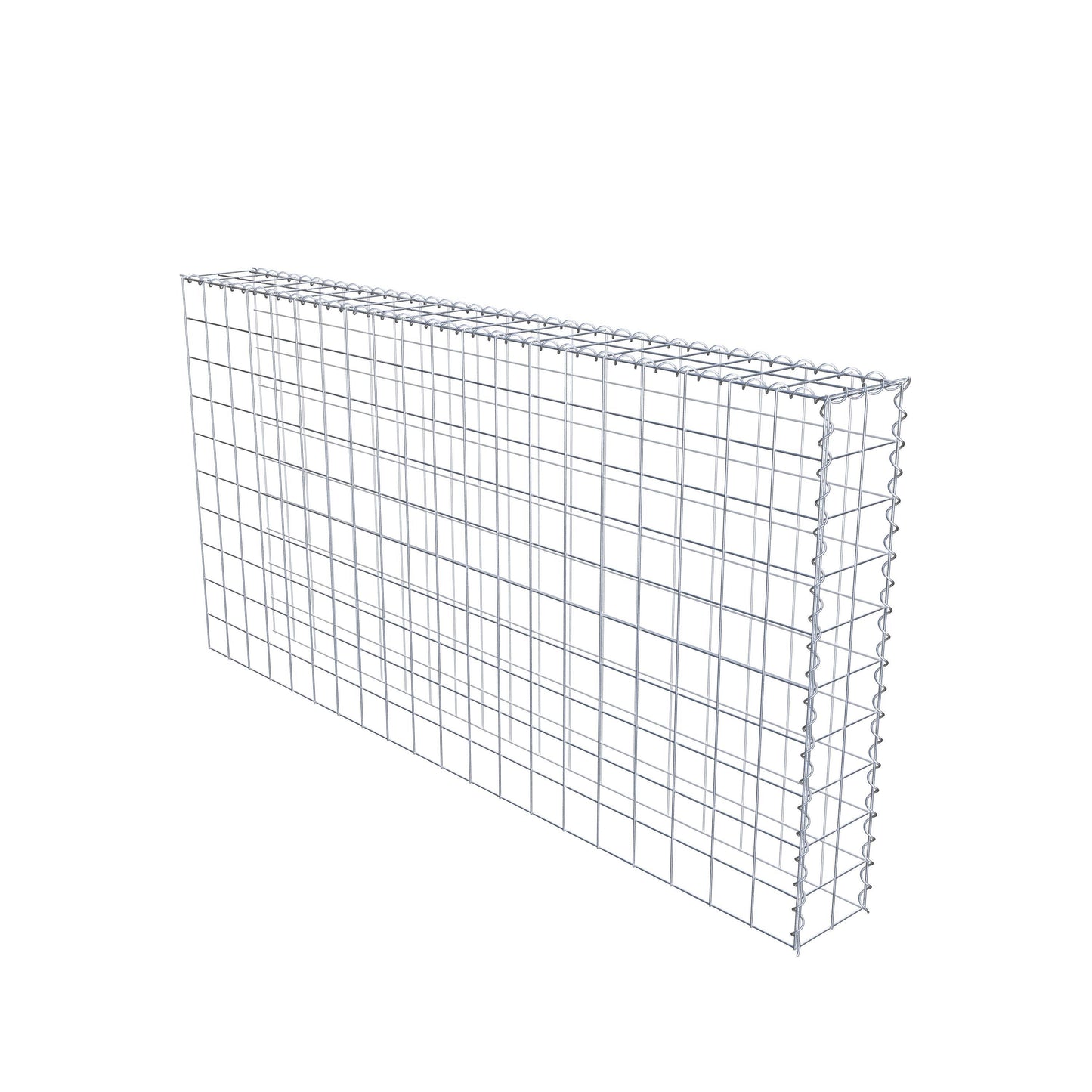 Gabion rapporté type 4 200 cm x 100 cm x 20 cm (L x H x P), mailles 10 cm x 10 cm, spirale