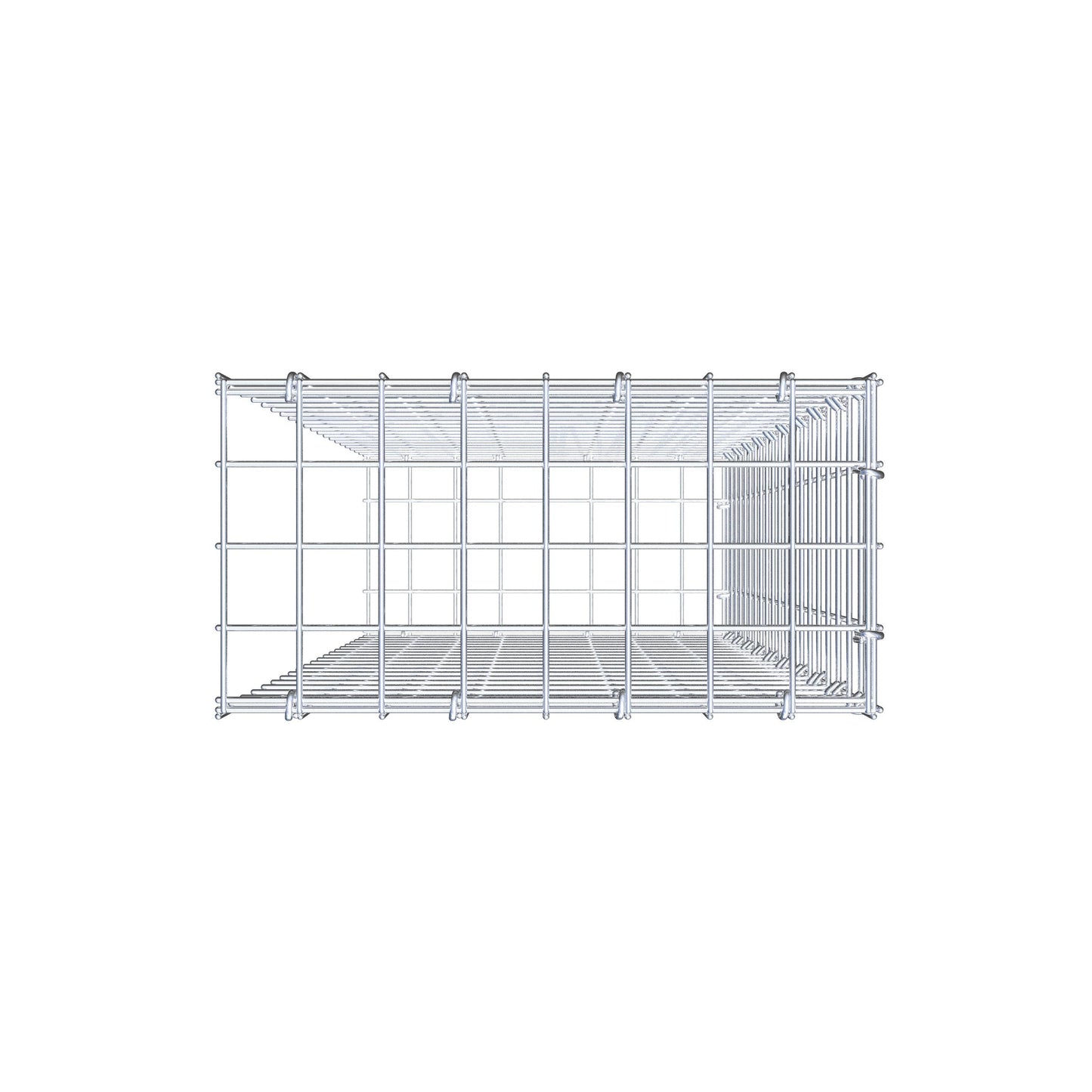 Gabbione aggiuntivo di tipo 2 100 cm x 40 cm x 20 cm (L x H x P), maglia 5 cm x 5 cm, anello a C