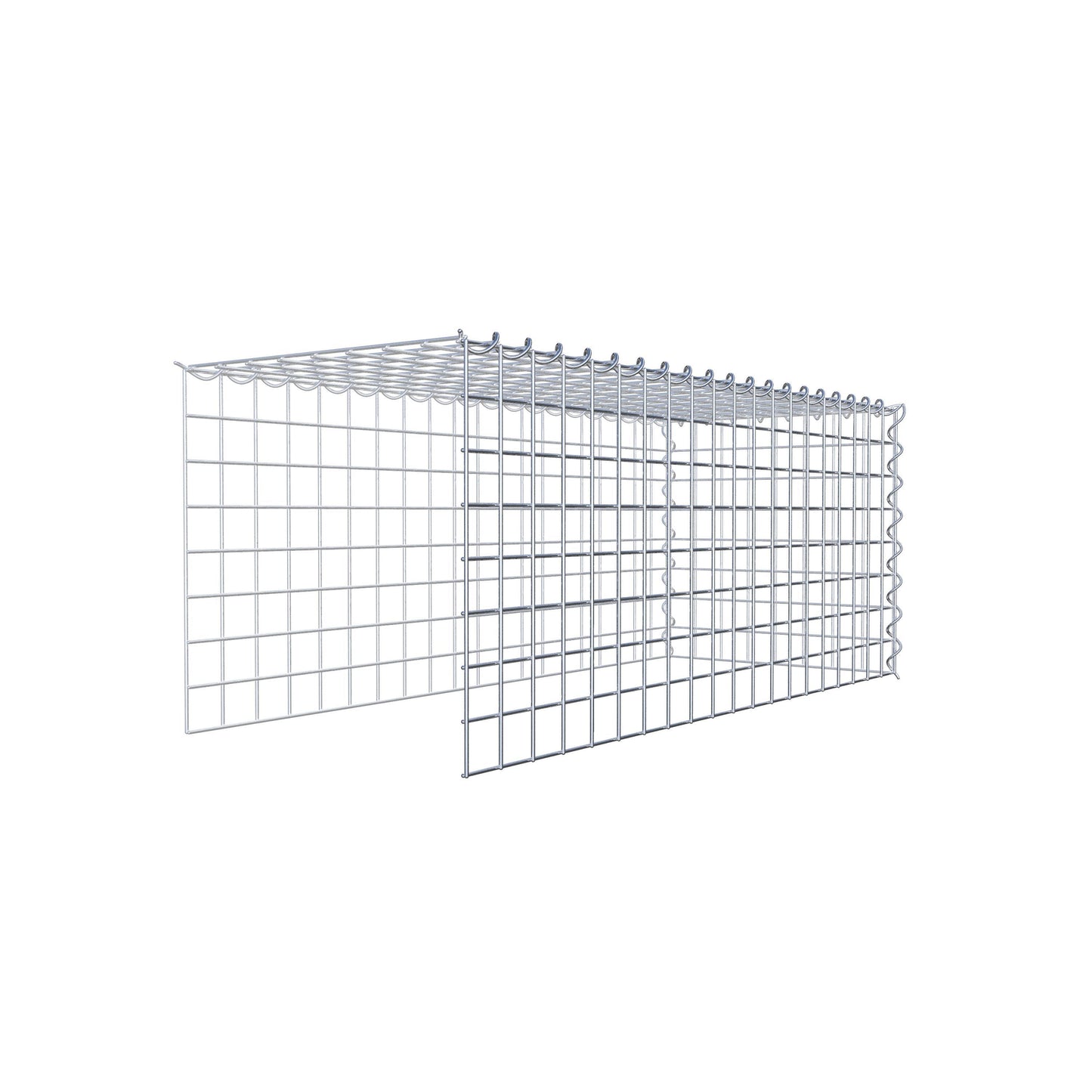 Add-on schanskorf type 4 100 cm x 40 cm x 40 cm (L x H x D), maaswijdte 5 cm x 5 cm, spiraalvormig
