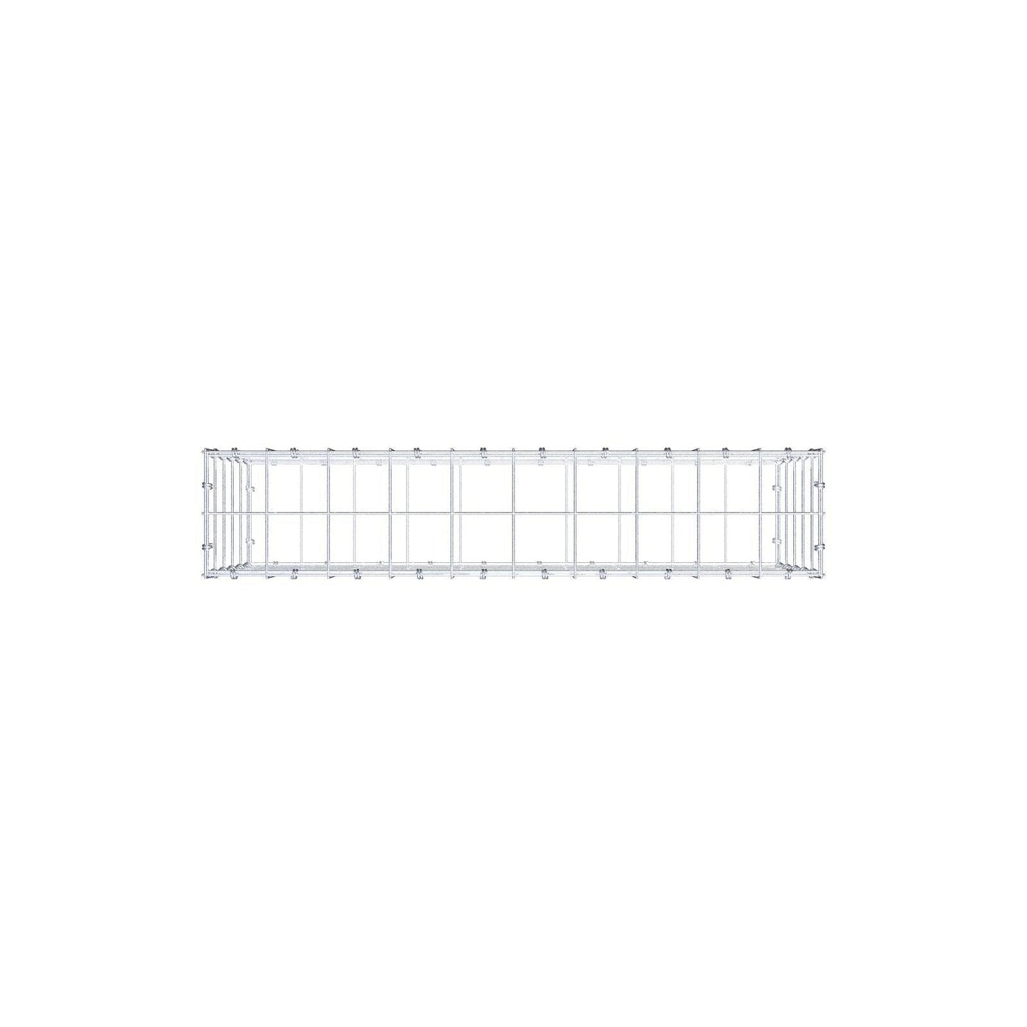 Gabione 100 cm x 50 cm x 20 cm (L x H x T), Maschenweite 10 x 10 cm, Spiralring