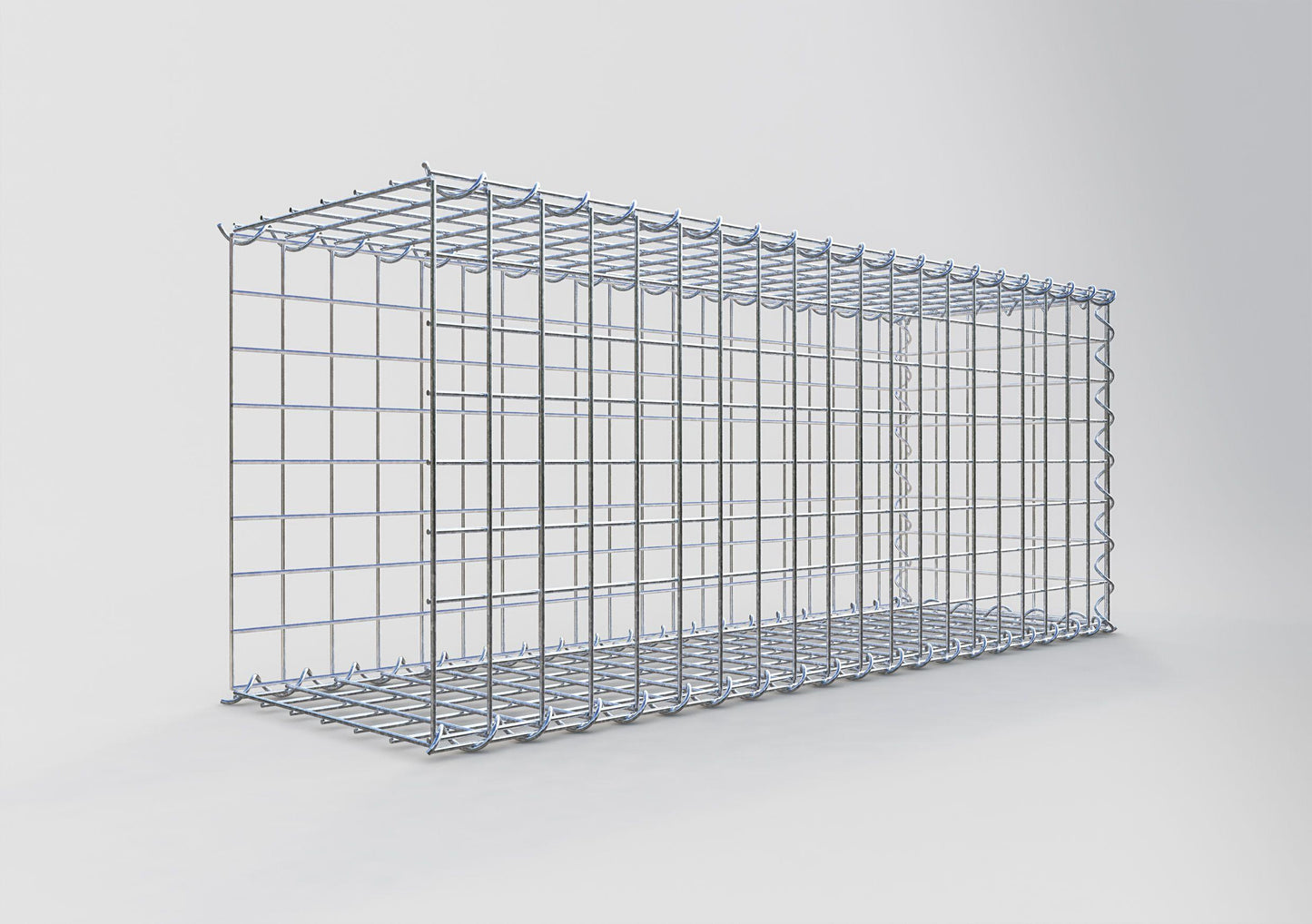 Anbaugabione Typ 2 100 cm x 40 cm x 30 cm (L x H x T), Maschenweite 5 cm x 5 cm, Spirale