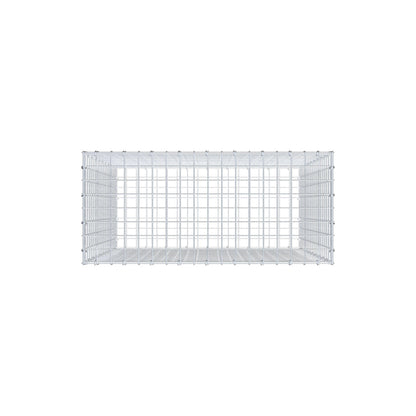 Gabion 100 cm x 90 cm x 40 cm (L x H x D), mesh size 5 cm x 5 cm, C-ring