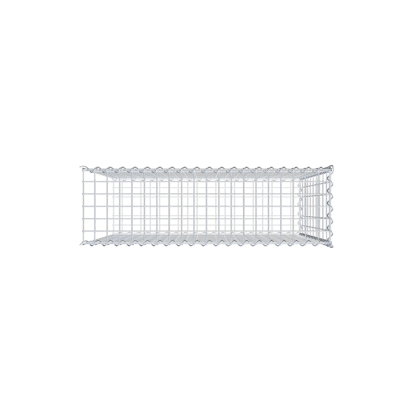 Opvokset gabion type 2 100 cm x 100 cm x 30 cm (L x H x D), maskestørrelse 5 cm x 10 cm, spiral