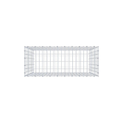 Gabione 100 cm x 100 cm x 40 cm (L x H x T), Maschenweite 5 x 10 cm, Spiralring