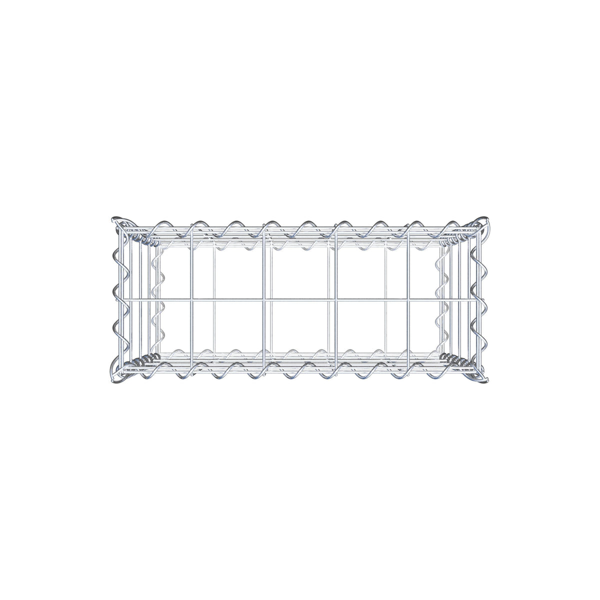 Gabion 50 cm x 40 cm x 20 cm (L x H x D), mesh size 10 cm x 10 cm, spiral