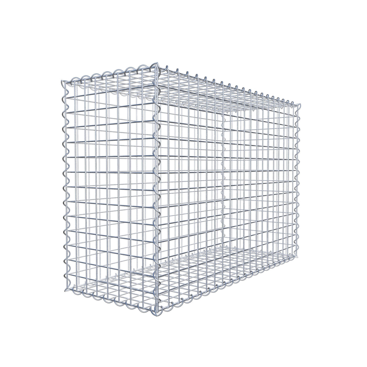 Gabião 100 cm x 70 cm x 40 cm (C x A x P), malhagem 5 cm x 5 cm, espiral