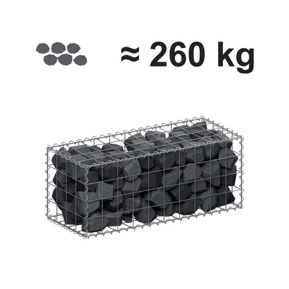 Gabione 100 cm x 40 cm x 40 cm (L x H x T), Maschenweite 10 cm x 10 cm, Spirale
