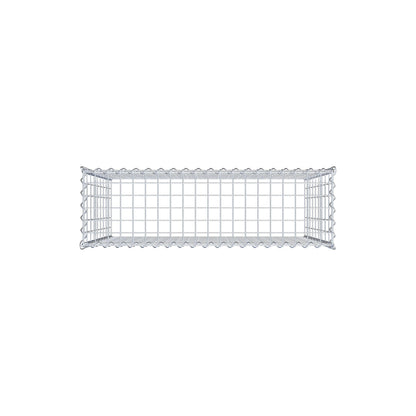 Gavión cultivado tipo 3 100 cm x 90 cm x 30 cm (largo x alto x profundidad), tamaño de malla 5 cm x 10 cm, espiral