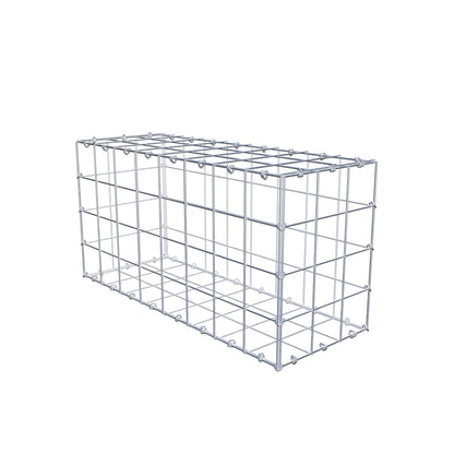 Gabione 80 cm x 40 cm x 30 cm (L x H x T), Maschenweite 10 cm x 10 cm, C-Ring
