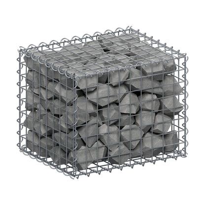 Gabion 50 cm x 40 cm x 40 cm (L x H x D), maskestørrelse 5 cm x 5 cm, spiral