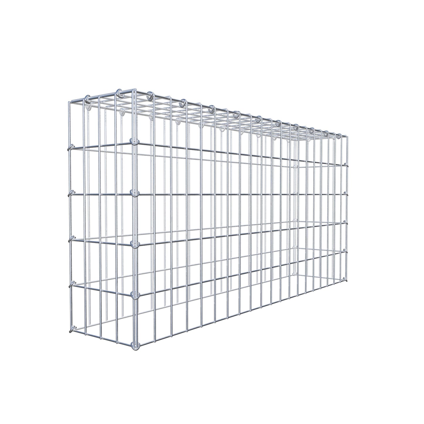 Monteret gabion type 3 100 cm x 50 cm x 20 cm (L x H x D), maskestørrelse 5 cm x 10 cm, C-ring