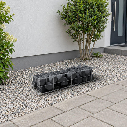 Gabion 100 cm x 20 cm x 30 cm (L x H x D), maskestørrelse 10 cm x 10 cm, spiral