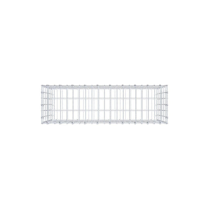 Gabion 100 cm x 60 cm x 30 cm (L x H x D), maskestørrelse 5 x 10 cm, spiralring
