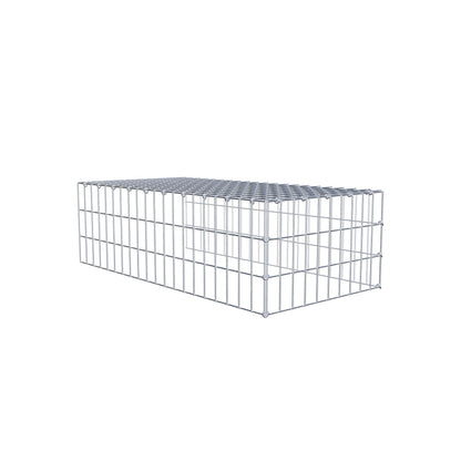 Anbaugabione Typ 4 100 cm x 30 cm x 50 cm (L x H x T), Maschenweite 5 cm x 10 cm, C-Ring