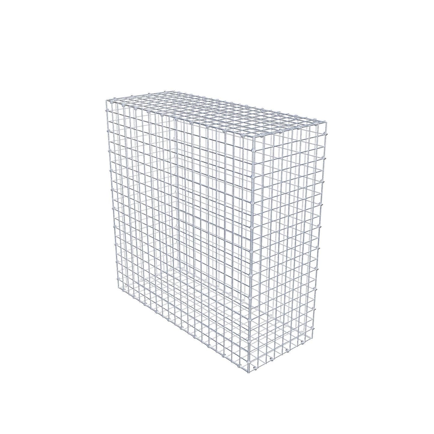 Gabione 100 cm x 100 cm x 40 cm (L x H x T), Maschenweite 5 x 5 cm, Spiralring