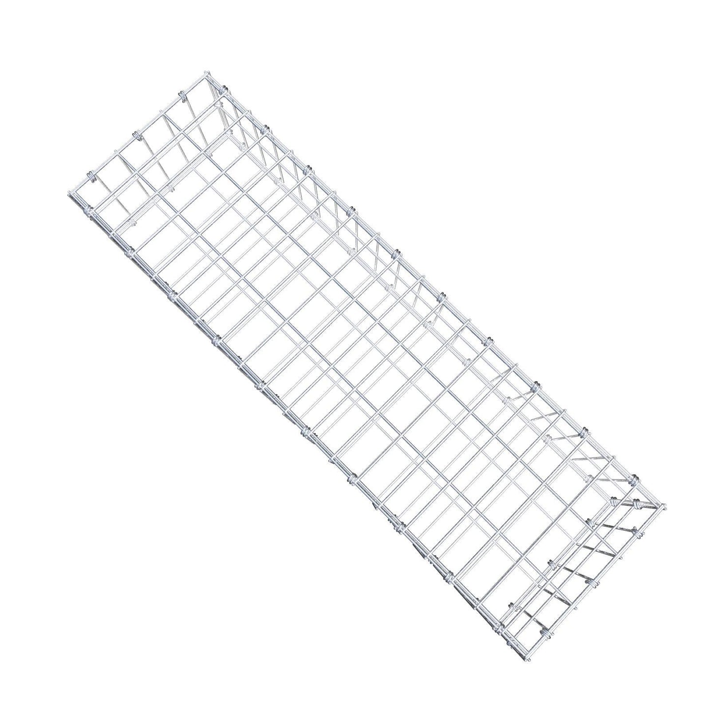 Gabion 100 cm x 20 cm x 30 cm (L x H x D), maskestørrelse 5 x 10 cm, spiralring