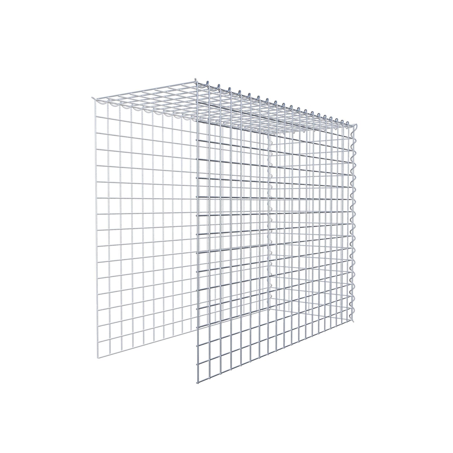 Anbaugabione Typ 4 100 cm x 80 cm x 40 cm (L x H x T), Maschenweite 5 cm x 5 cm, Spirale