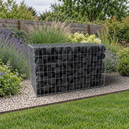 Gabion 100 cm x 60 cm x 50 cm (L x H x D), maskestørrelse 5 cm x 10 cm, spiral