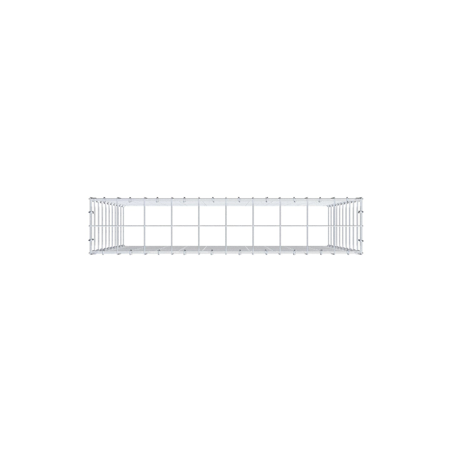 Gabbione fissabile tipo 3 100 cm x 100 cm x 20 cm (L x H x P), maglia 10 cm x 10 cm, anello a C