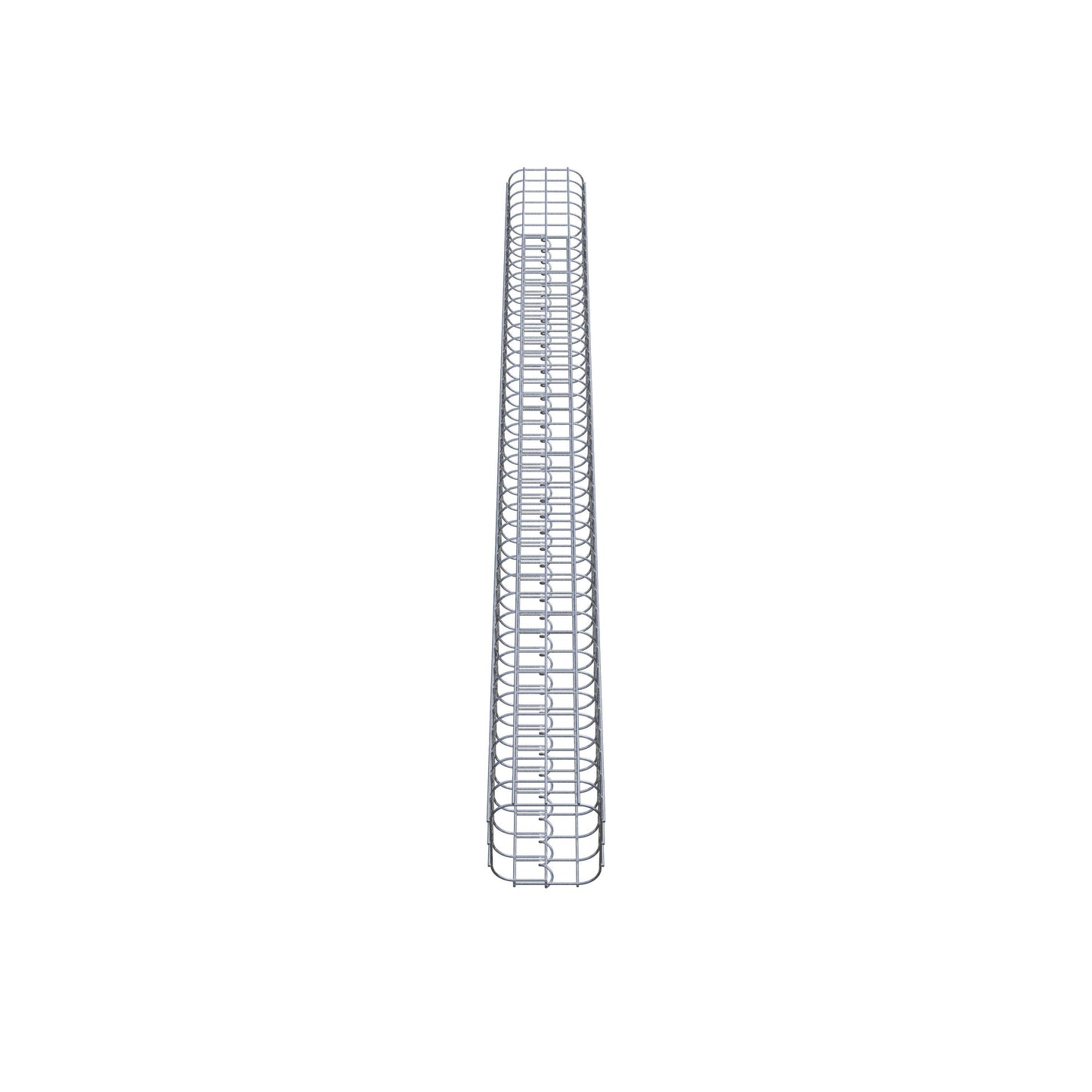 Gabionsøjle, firkantet, varmgalvaniseret, 17 cm x 17 cm, 200 cm høj, MW 5 cm x 5 cm