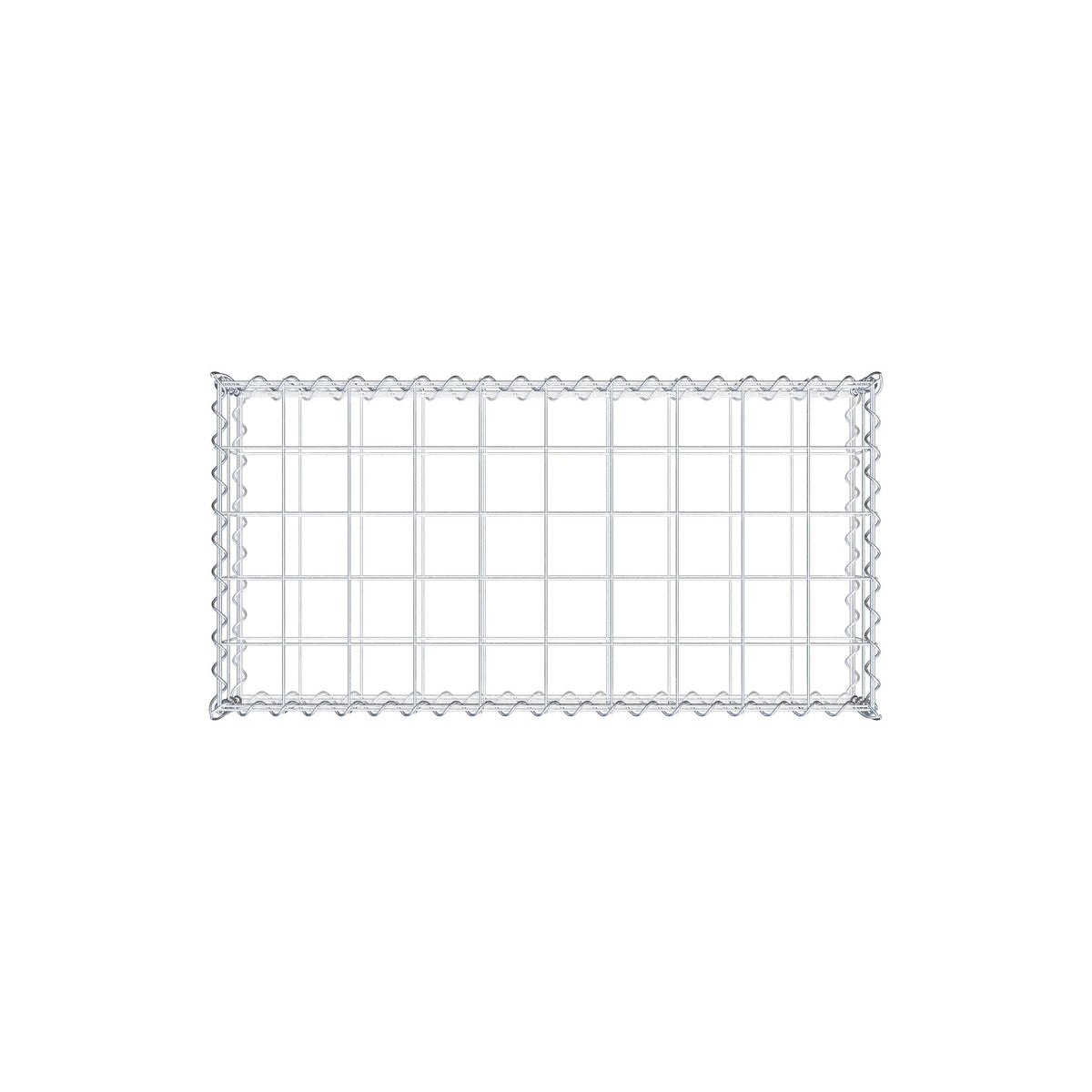 Gavión 100 cm x 20 cm x 50 cm (largo x alto x fondo), malla 10 cm x 10 cm, en espiral