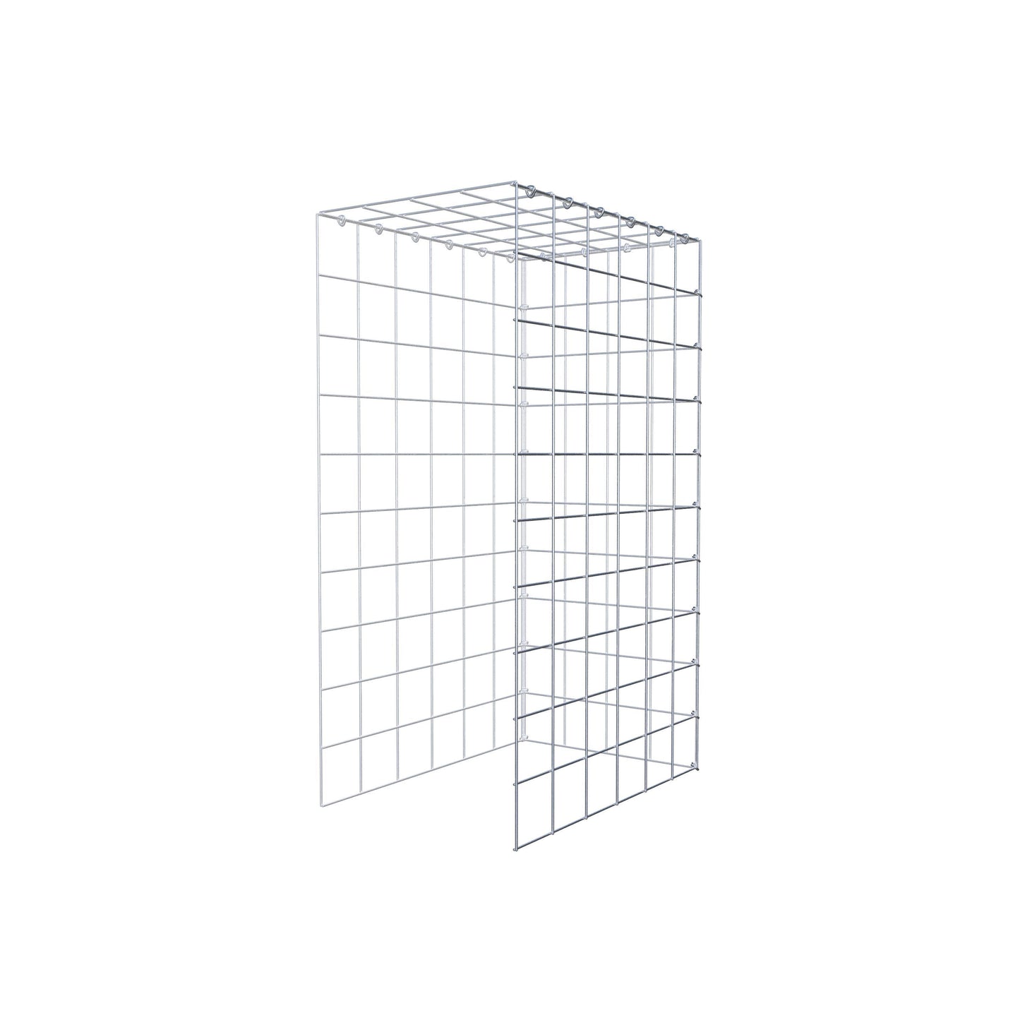 Gavión complementario de tipo 4 100 cm x 60 cm x 40 cm (L x A x P), malla 10 cm x 10 cm, anillo en C