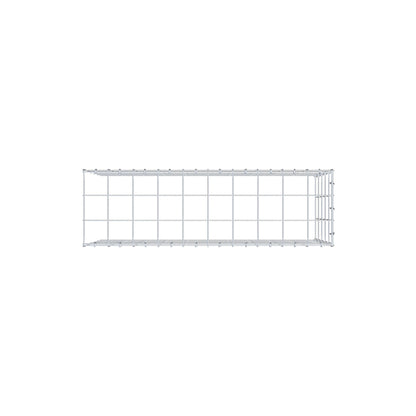 Monteret gabion type 4 100 cm x 50 cm x 30 cm (L x H x D), maskestørrelse 10 cm x 10 cm, C-ring