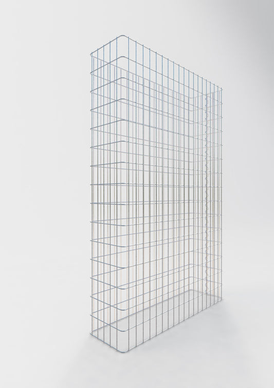 Schanskorfomheining lengte 97 cm, hoogte 200 cm, diepte 27 cm, maaswijdte 5 x 10 cm