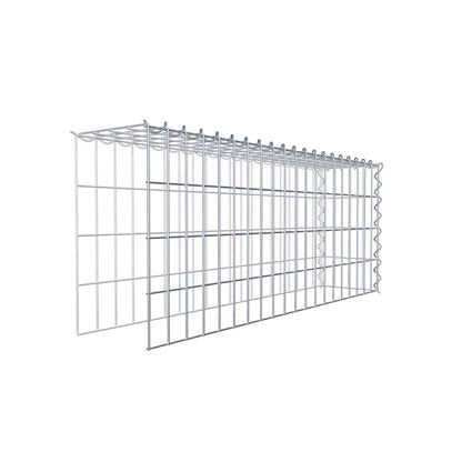Opvokset gabion type 4 100 cm x 40 cm x 20 cm (L x H x D), maskestørrelse 5 cm x 10 cm, spiral