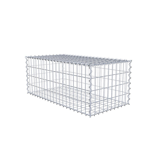 Schanskorf 100 cm x 40 cm x 50 cm (L x H x D), maaswijdte 5 cm x 10 cm, spiraalvormig