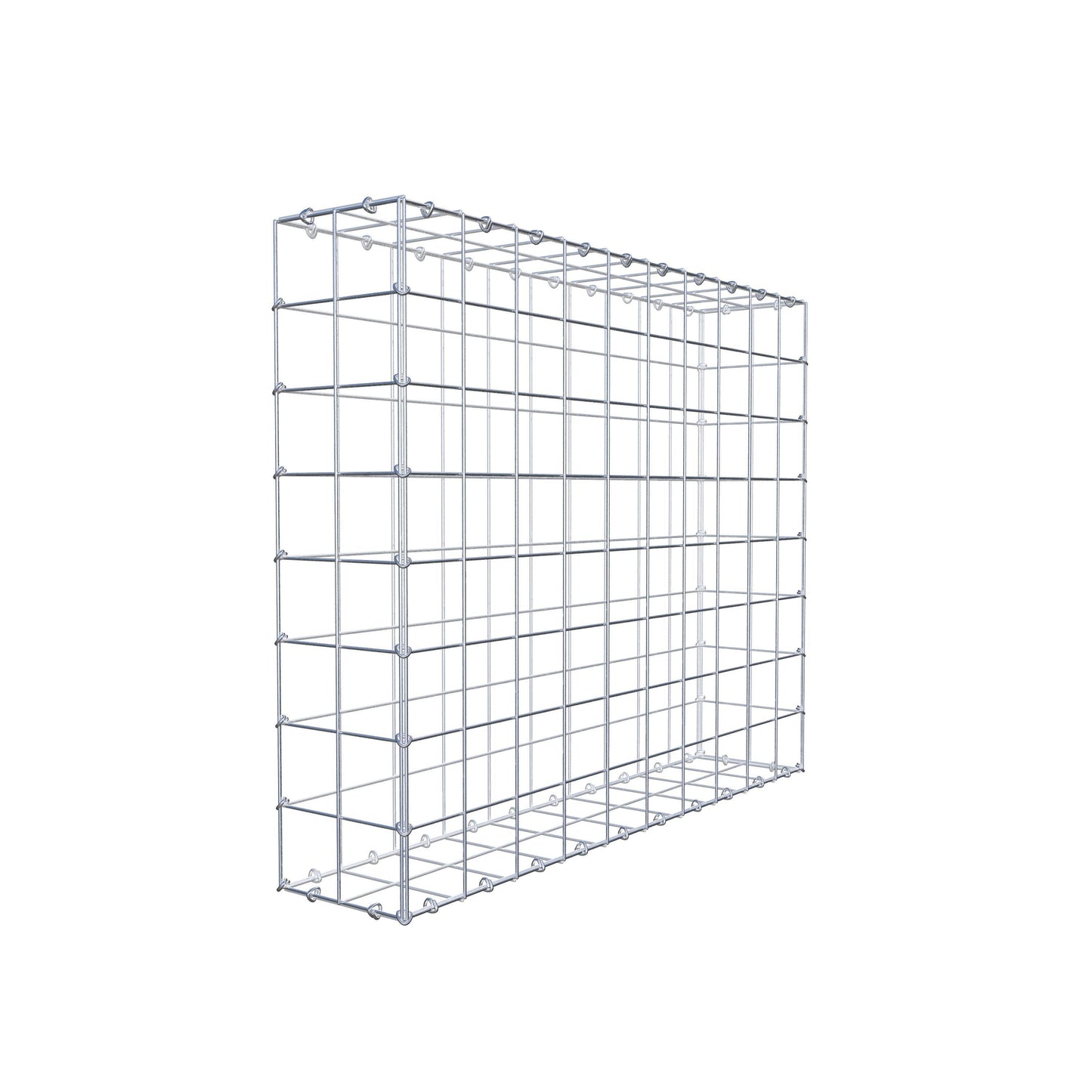 Gabione 100 cm x 80 cm x 20 cm (L x H x T), Maschenweite 10 cm x 10 cm, C-Ring