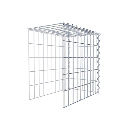 Aangegroeide schanskorf type 4 50 cm x 50 cm x 30 cm (L x H x D), maaswijdte 5 cm x 10 cm, spiraal