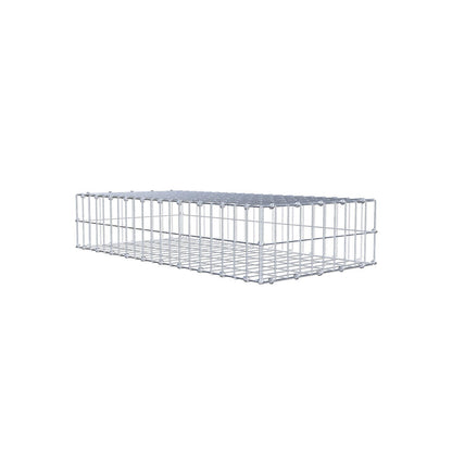 Gabion 100 cm x 20 cm x 50 cm (L x H x D), maskestørrelse 5 x 10 cm, spiralring