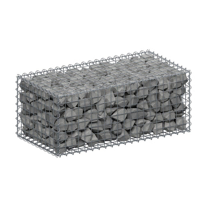 Gabião 100 cm x 40 cm x 50 cm (C x A x P), malhagem 5 cm x 5 cm, espiral