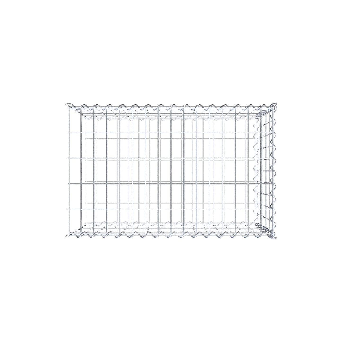 Opvokset gabion type 2 80 cm x 50 cm x 50 cm (L x H x D), maskestørrelse 5 cm x 10 cm, spiral