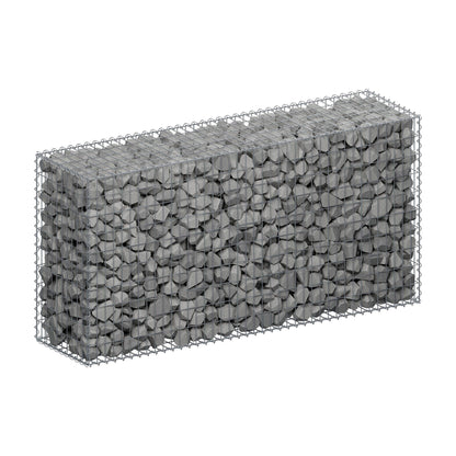 Gabião 200 cm x 100 cm x 50 cm (C x A x P), malhagem 5 cm x 10 cm, espiral