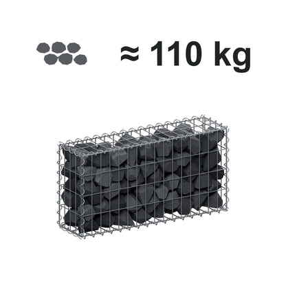 Gabion 80 cm x 40 cm x 20 cm (L x H x D), maskestørrelse 5 cm x 10 cm, spiral