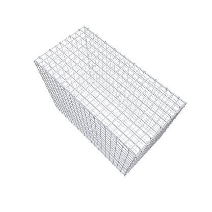 Gabbione 100 cm x 80 cm x 50 cm (L x H x P), maglia 5 x 5 cm, anello a spirale