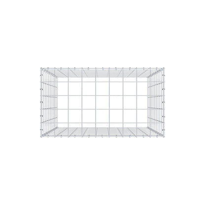 Monteret gabion type 3 100 cm x 90 cm x 50 cm (L x H x D), maskestørrelse 10 cm x 10 cm, C-ring